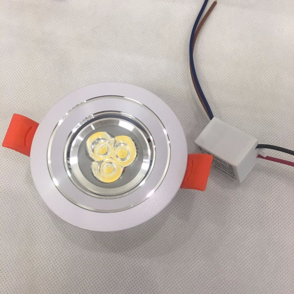 LED Downlight 20pcs/lot 3W Small Led Downlights Recessed Mini Adjustable Cob Cabinet Spot Lights Hole Size 40-45mm