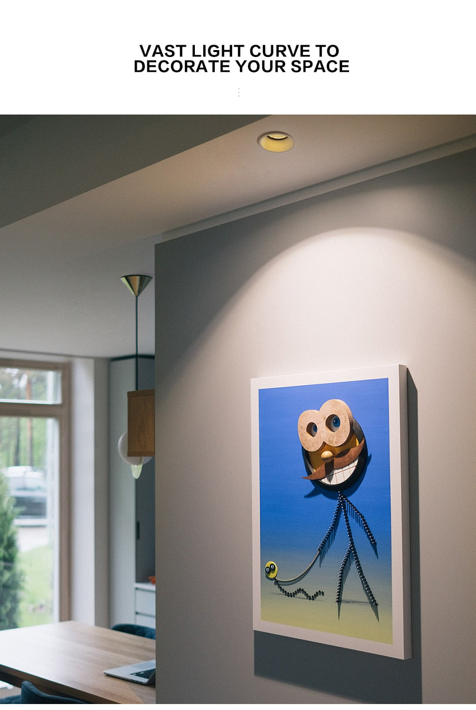 Aisilan Recessed LED Modern Dimmable Downlight Angle Adjustable Built-in LED Spot light Narrow border 7W for Indoor Lighting