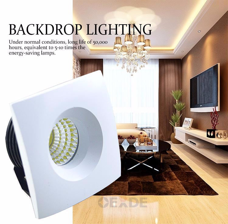 Downlight 10pcs Dimmable Mini LED downlight 5W COB Downlight Cabinet AC85-265V LED Jewelry lamp bookcase led ceiling
