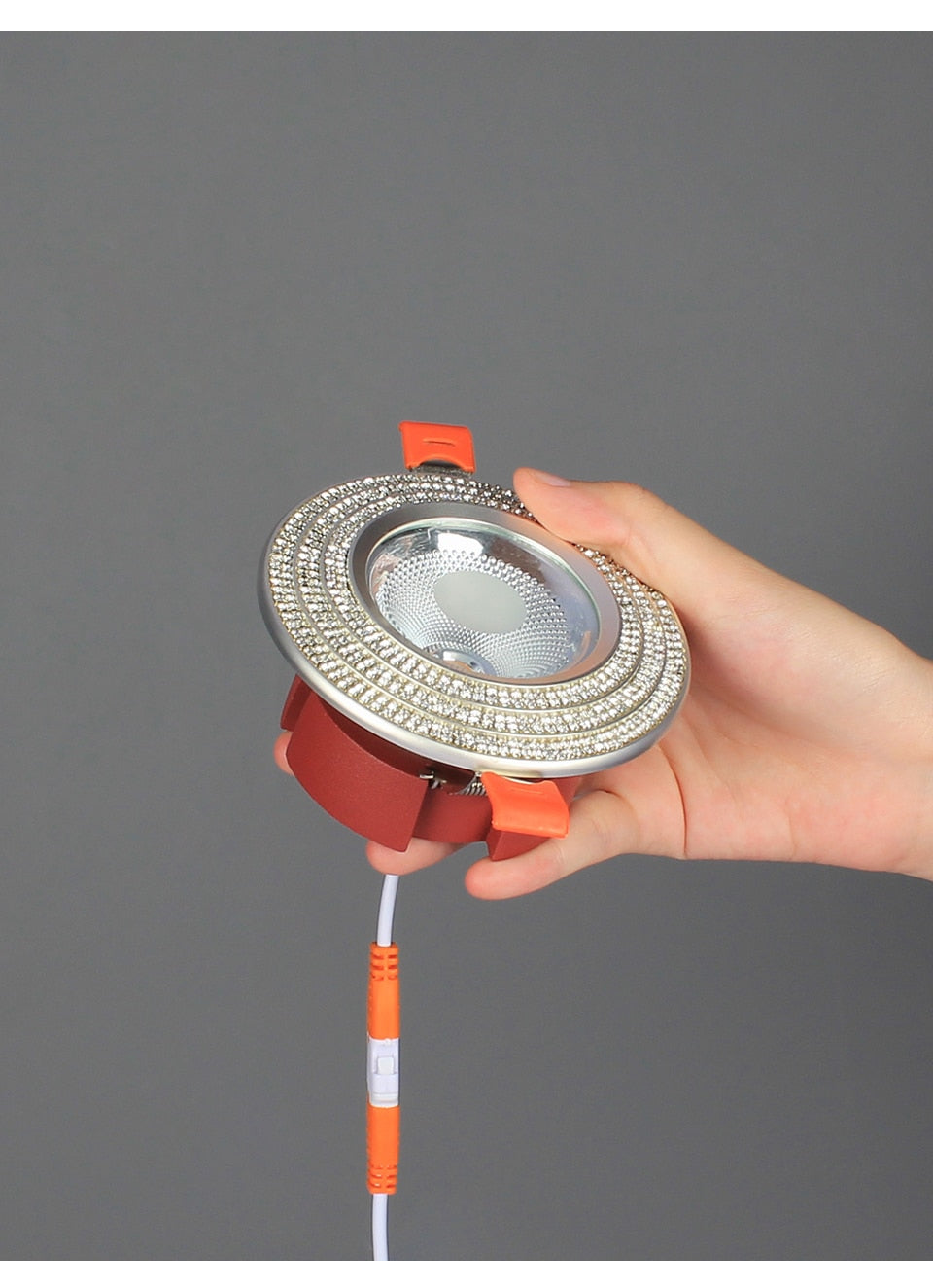 LED Downlight Spot led man-made crystal diamond Anti-glare Aluminum sparkling Recessed LED Spot Lighting AC90-260V CRI>93