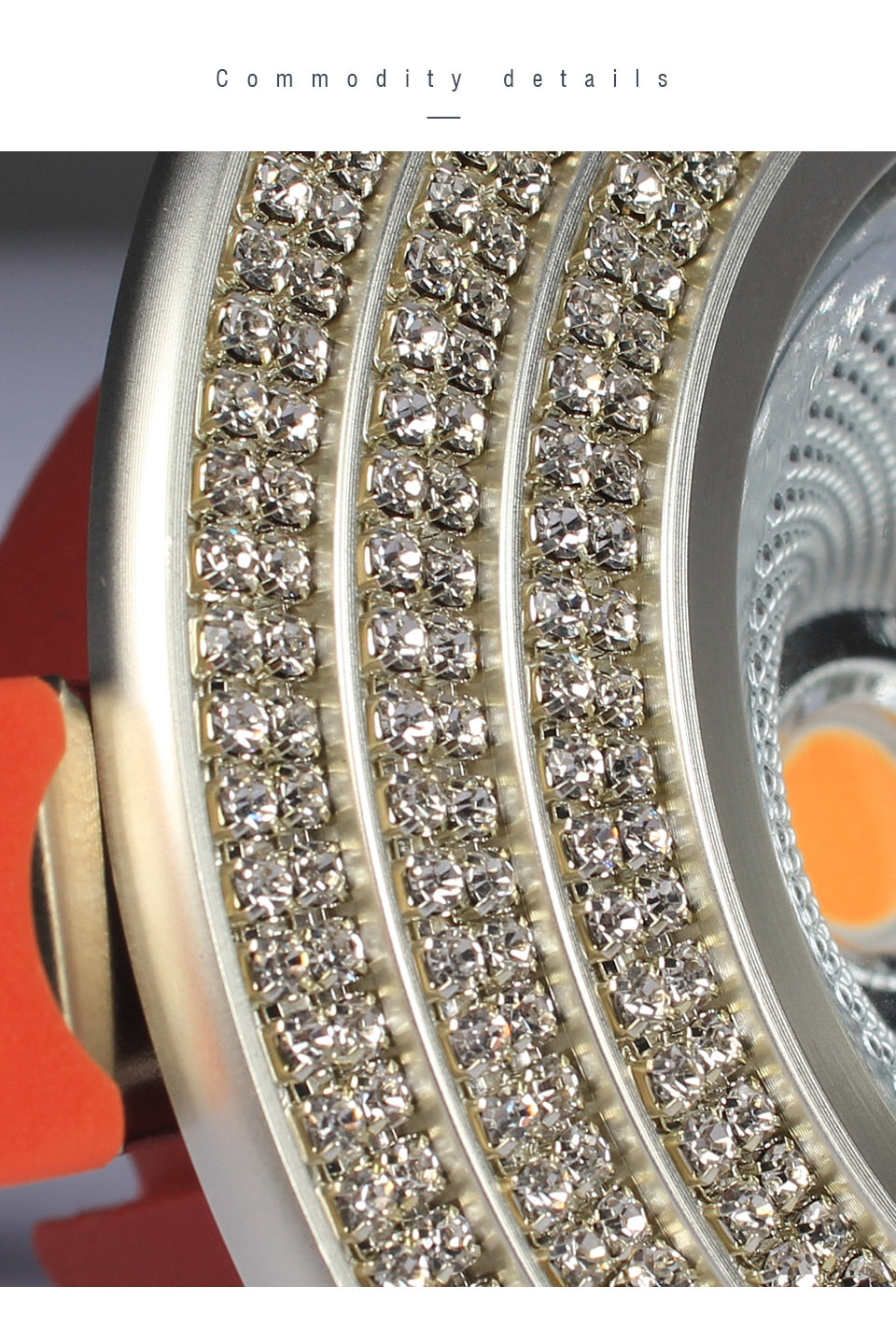 LED Downlight Spot led man-made crystal diamond Anti-glare Aluminum sparkling Recessed LED Spot Lighting AC90-260V CRI>93