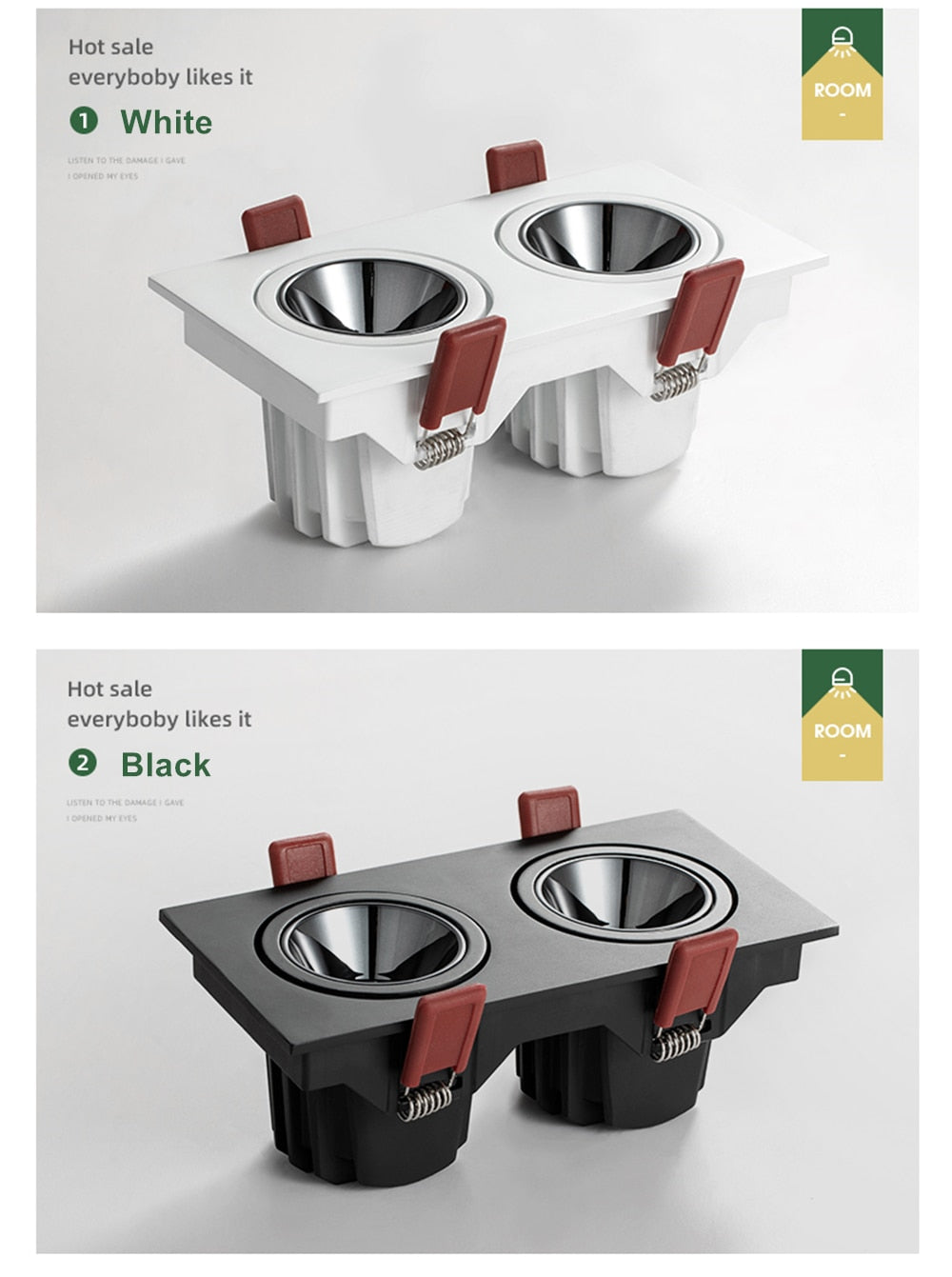 LED Embedded Ceiling Spot Light 14W 24W Square Ceiling Recessed Spot Light for Living room Home Aisle