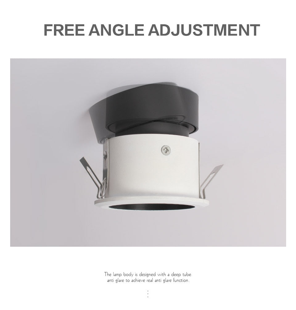 Aisilan Modern Nordic style waterproof free rotation downlight for bathroom bedroom living room kitchen Foyer AC85-260V 5W
