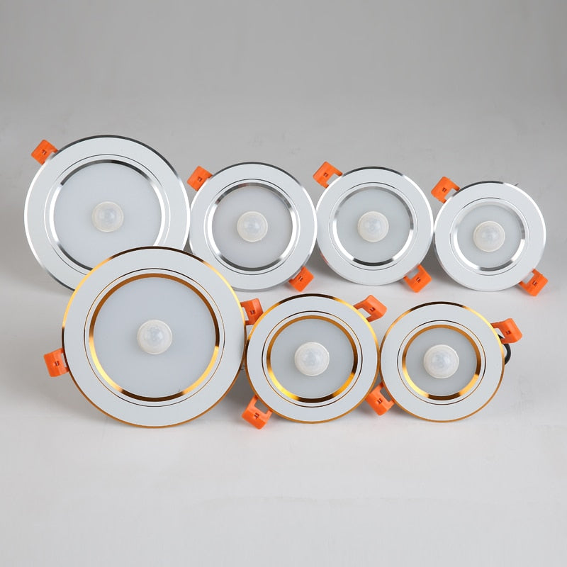 LED Downlight PIR Motion Sensor Ceiling Lamps 7W 9W 12W Smart Home Step Light Wall Corridor Lamp Hallway Stairs Depot Lighting