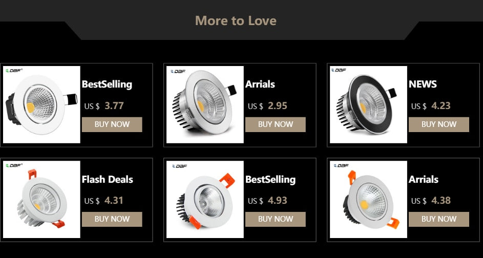 DBF Classic Round White Dimmable LED Recessed Downlight 5W 7W 9W 12W with AC 110V 220V Driver Ceiling Spot Lights Bedroom Shop