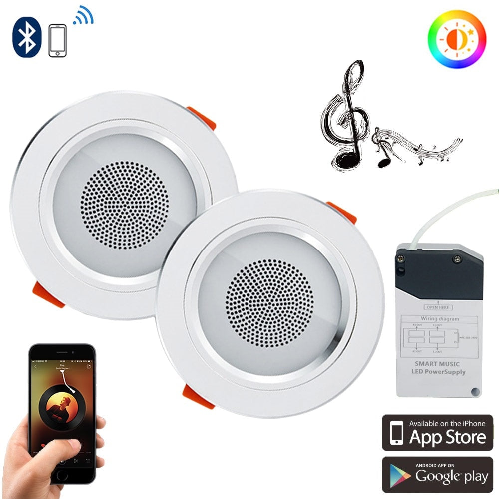 APP Remote Control LED Ceiling Round Downlight Led Downlight Bluetooth APP Control Smart Light Bluetooth 4.0 Music Light