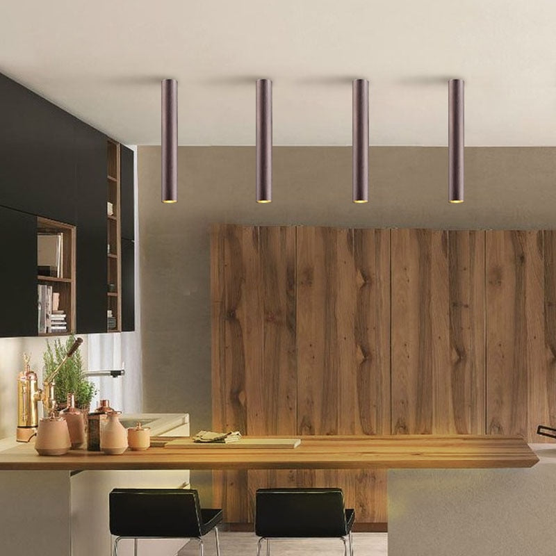 Led Downlight Long Tube Surface Mounted Led Spot Modern Aluminum Spot Light Indoor Living Room Kitchen Store Office Ceiling Lamp