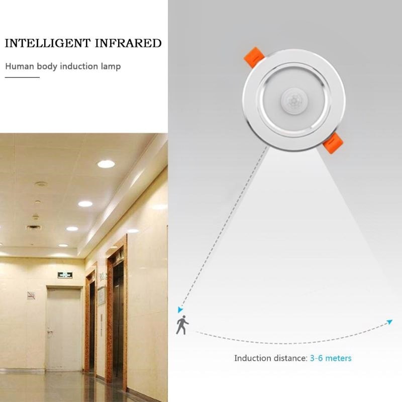 LED Downlight PIR Motion Sensor Ceiling Lamps 7W 9W 12W Smart Home Step Light Wall Corridor Lamp Hallway Stairs Depot Lighting