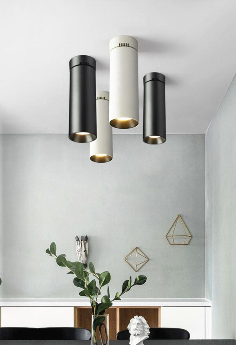 Surface Mounted LED Downlights Foldable 360° Rotatable COB LED Ceiling Spot lights 12W15W20W LED Lamps Background Wall Lighting