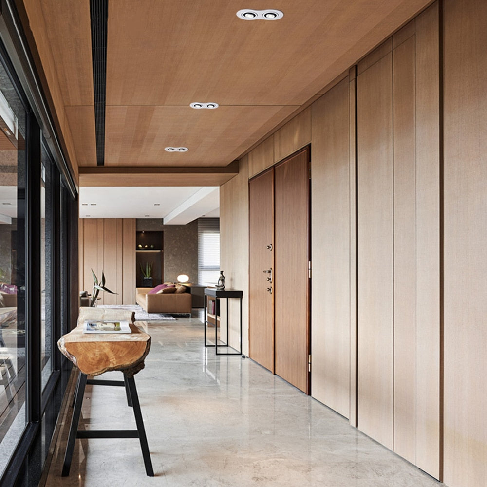 DBF 360 Degree Rotatable LED Ceiling Spot Light Embedded Angle Adjustable Downlight 20W 24W Number 8 Design Downlight AC85-265V