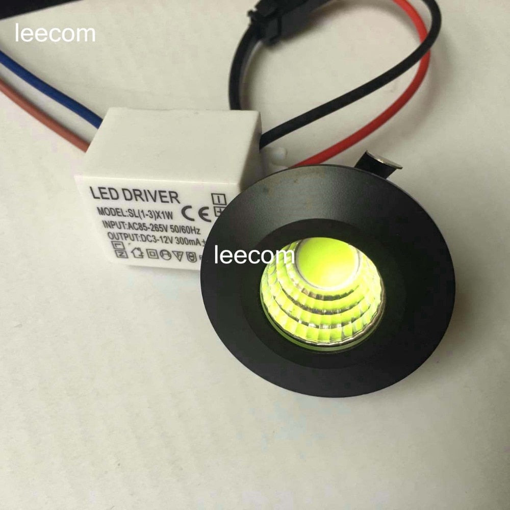 LED Downlight 20pcs/lot diameter 40mm cob red Led Cabinet white mini Spot light 3W Include Led Driver AC85-265V 30mm*30mm Mini downlight