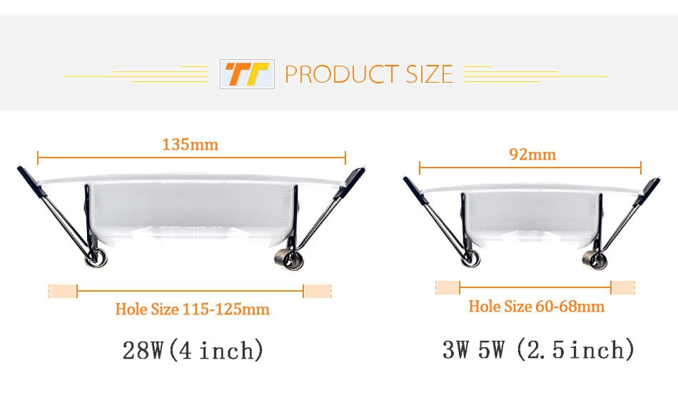 Dimmable Waterproof LED Recessed Downlight 5W 7W 9W 12W 15W LED Spot Light Ceiling Lamp Home Lighting AC 220V For Bathroom lamp