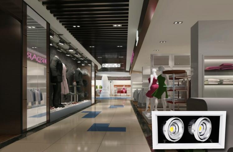 Double Dimmable Led downlight Spotlight 10w 20W 30W ac85-240V ceiling recessed Lights Indoor Lighting