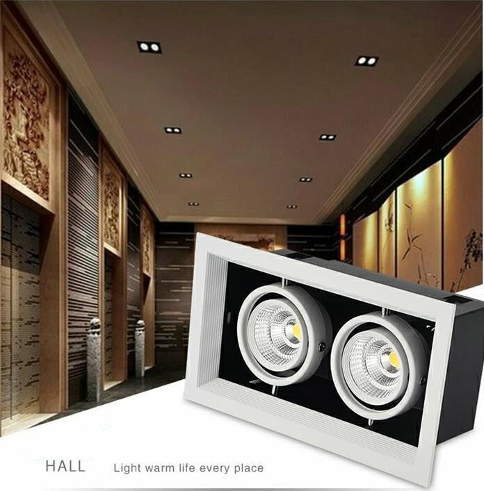 Double Dimmable Led downlight Spotlight 10w 20W 30W ac85-240V ceiling recessed Lights Indoor Lighting