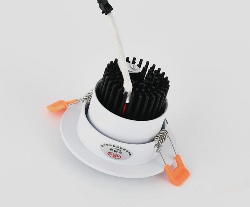 Round Dimmable Recessed COB LED Downlights 5W 7W 9W 12W 15W LED Ceiling Spot Lights AC85~265V LED Ceiling Lamps Indoor Lighting