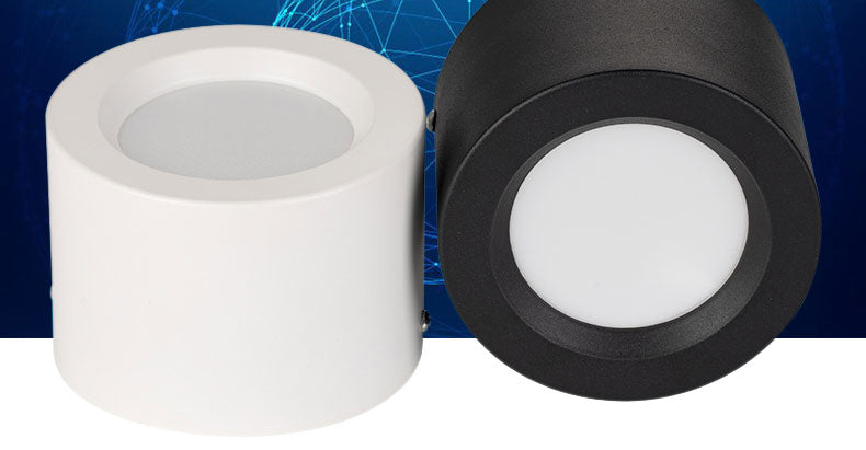 Round Surface Mounted LED Downlights 5W 7W 9W 12W Mounted Ceiling Lamps Spot Light 220V 110V Down Light black / white body
