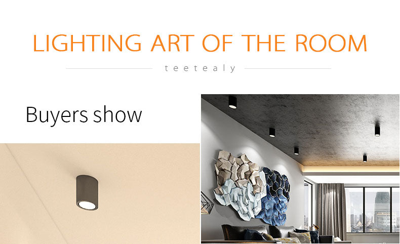 Round Surface Mounted LED Downlights 5W 7W 9W 12W Mounted Ceiling Lamps Spot Light 220V 110V Down Light black / white body