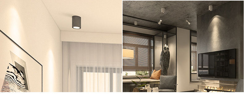 Round Surface Mounted LED Downlights 5W 7W 9W 12W Mounted Ceiling Lamps Spot Light 220V 110V Down Light black / white body