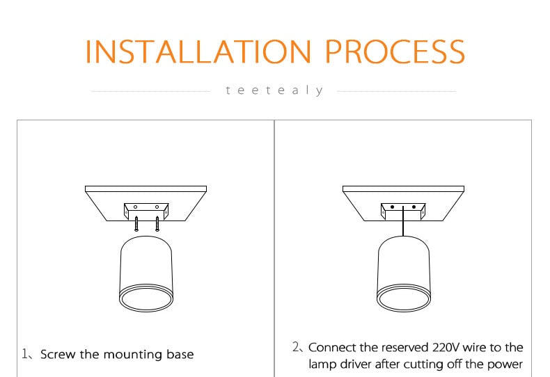 Round Surface Mounted LED Downlights 5W 7W 9W 12W Mounted Ceiling Lamps Spot Light 220V 110V Down Light black / white body