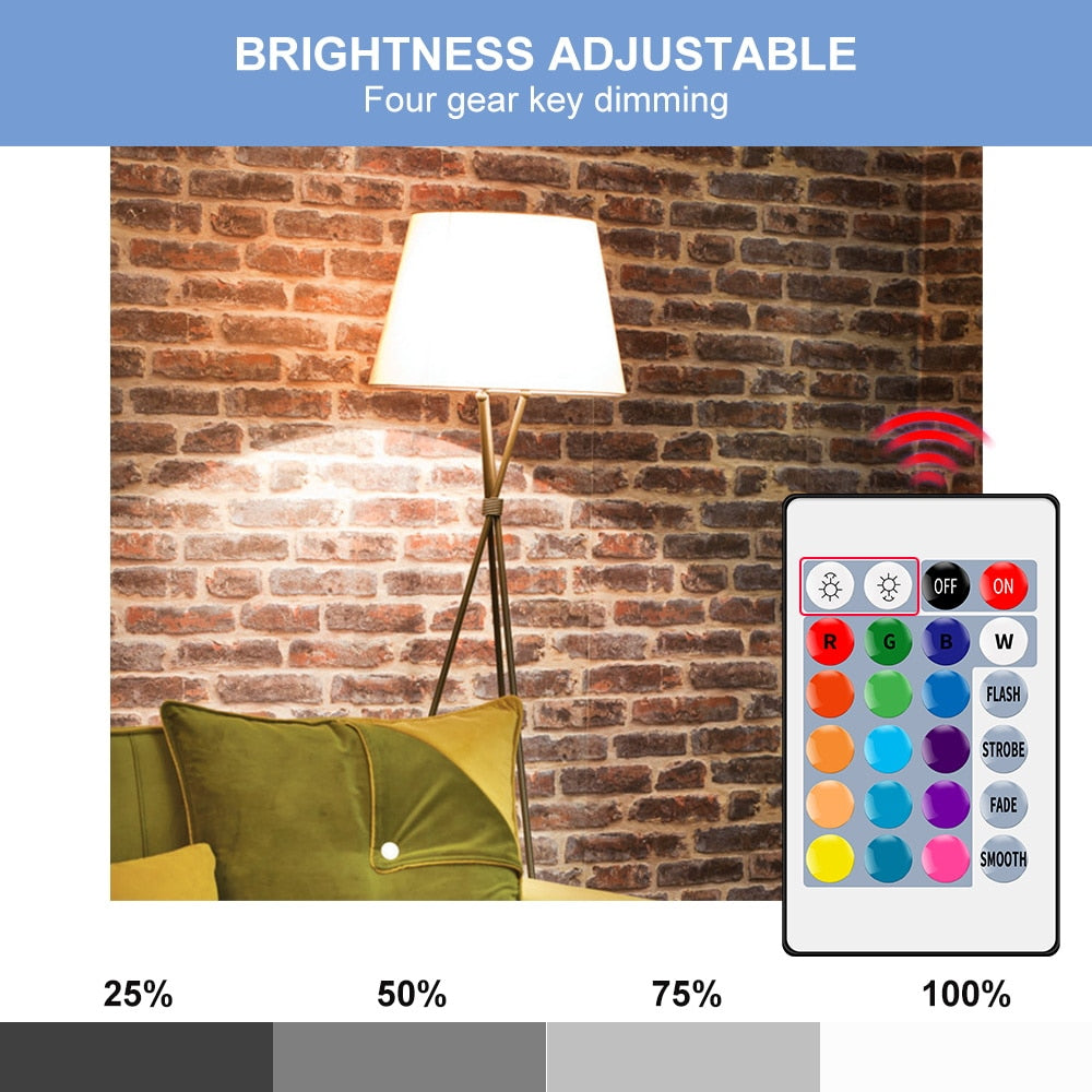 Led RGB Color Changing Lamp E27 Dimmable Led Light 220V Led RGBW Magic Bulb 5W 10W 15W Home Party Decor Lighting 110V Spot Lampa