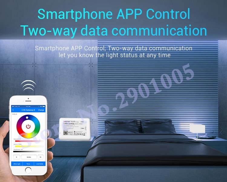 LED light Downlight dimmable smart Indoor living room light AC220V 18W RGB+CCT can Mobile phone/2.4G remote/wifi/voice control