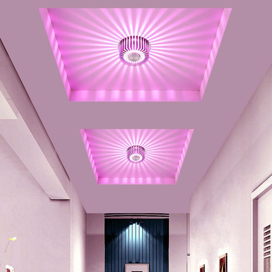 Novelty Recessed Led lamp Spot led downlight 220V 110V Colorful LED Bulb Spot Light For Living Room KTV Party Decoration Lamp