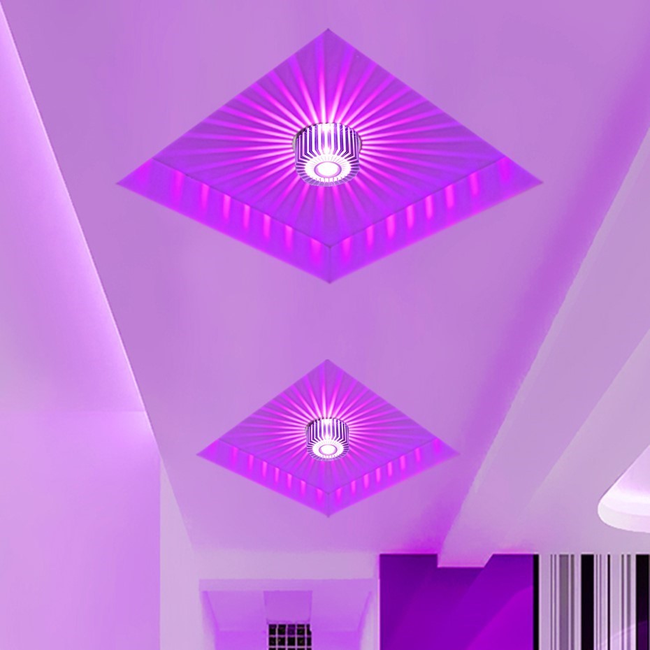 Novelty Recessed Led lamp Spot led downlight 220V 110V Colorful LED Bulb Spot Light For Living Room KTV Party Decoration Lamp