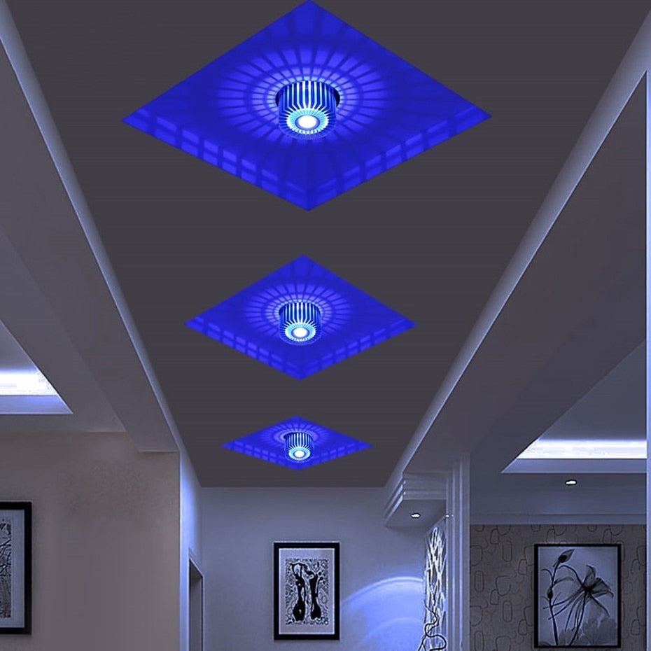 Novelty Recessed Led lamp Spot led downlight 220V 110V Colorful LED Bulb Spot Light For Living Room KTV Party Decoration Lamp