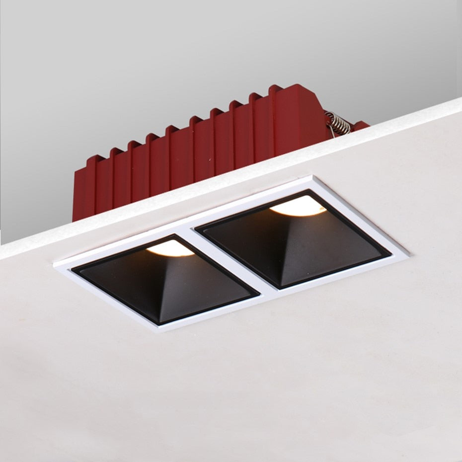 NO Dazzling Recessed LED Downlight Dimmable 24W 12W 7W COB LED Spot Lighting 220V 110V Recessed LED lamp for indoor Ceiling lamp