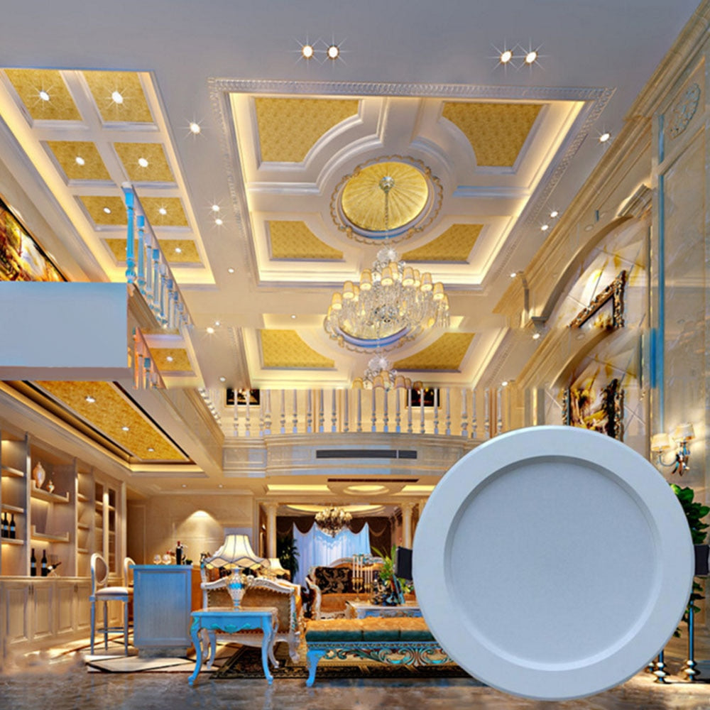 Round LED Panel Light Recessed Kitchen Bathroom Ceiling Lamp AC85-265V 3W 5W 10W LED Downlight With RGB 24Key remote control