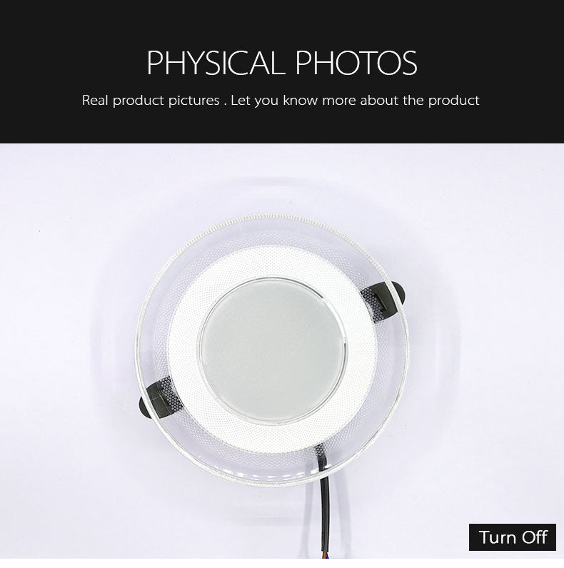 Light Guide LED Downlight 3W 5W 7W 9W 12W 15W Ceiling Recessed Lamps Round Shape Acrylic Panel Indoor High Brightness