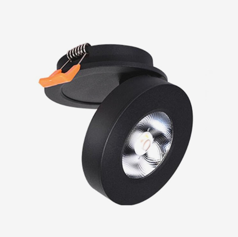 Round 90° Folding Recessed COB LED Downlights 5W/7W/12W LED Ceiling Spot lights Background Painting Lamps AC220V Indoor Lighting