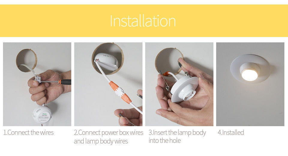 Aisilan Zoom Mini Spot light Focos Led Recessed LED Downlight Adjustable Built-in led Spot it Encastrable AC90-260V