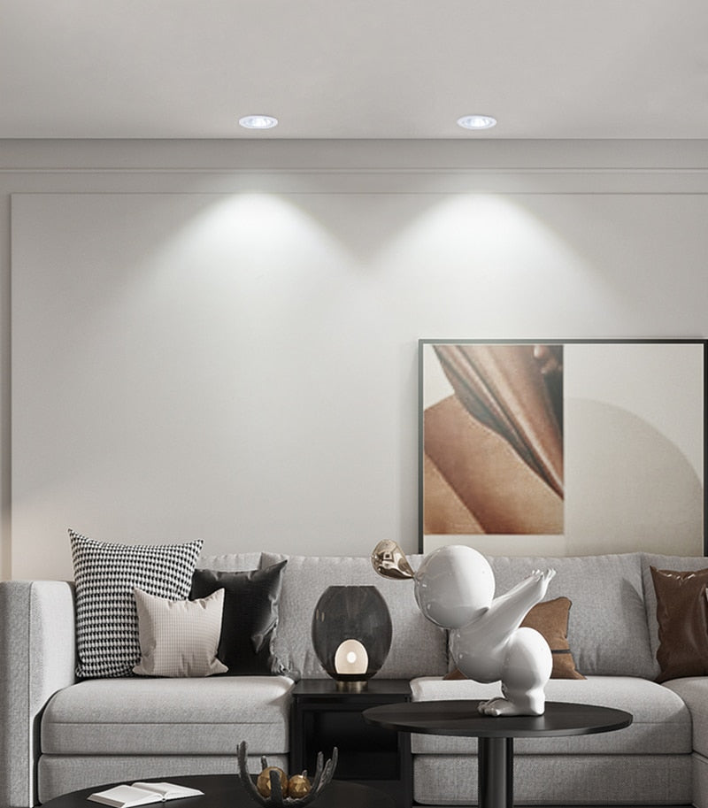 Circular Dimmable Recessed LED Downlights 7W 9W 12W 15W COB LED Ceiling Spot Lights AC110-240V LED Ceiling Lamps Indoor Lighting