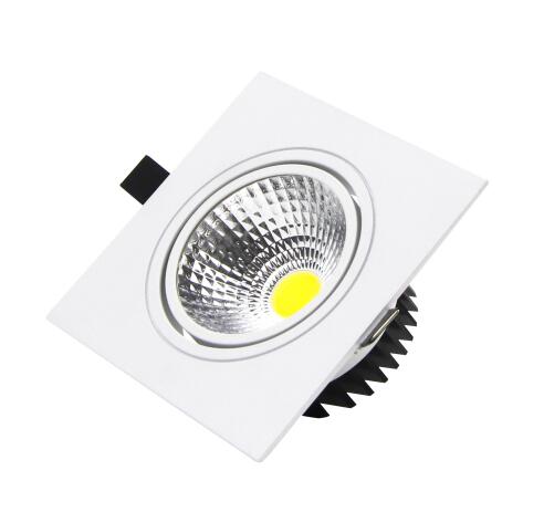 White dimmable led downlight lamp 7W 9w 12w 15w 35w cob led spot 220V / 110V ceiling recessed downlights square led panel light