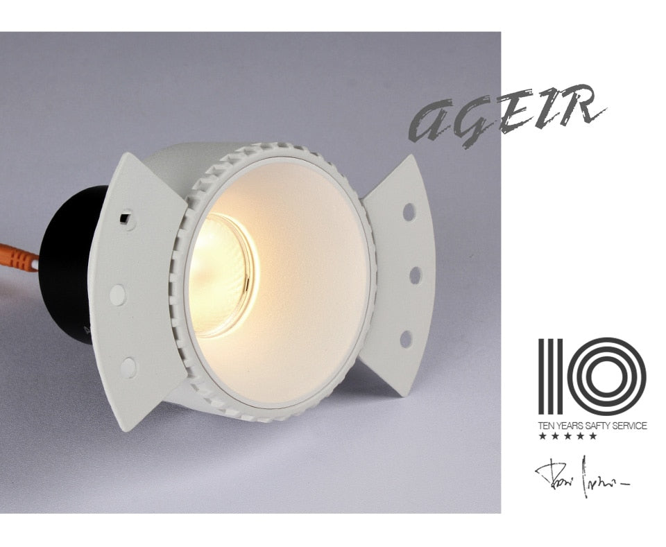 Aisilan Modern LED recessed downlight frameless built-in spot lamp Minimalist Convenient installation for living room bedroom