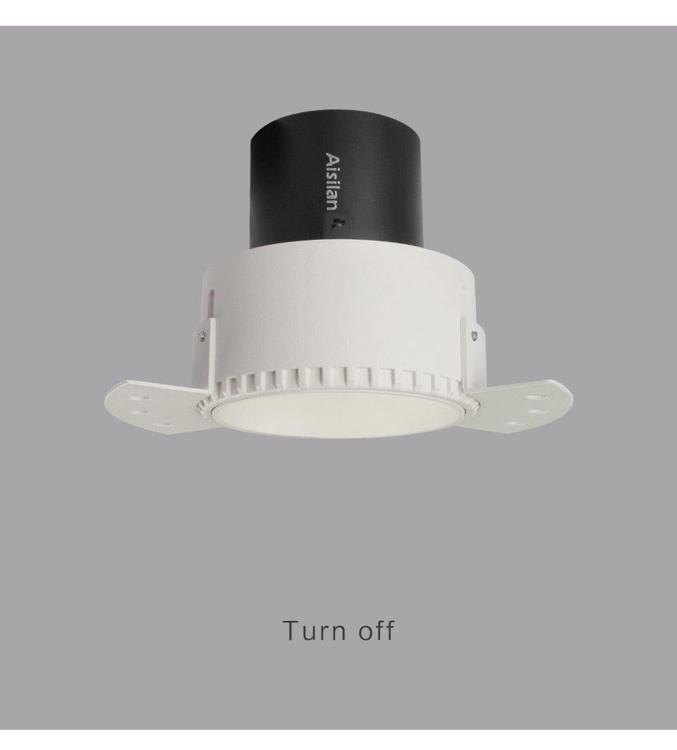 Aisilan Modern LED recessed downlight frameless built-in spot lamp Minimalist Convenient installation for living room bedroom