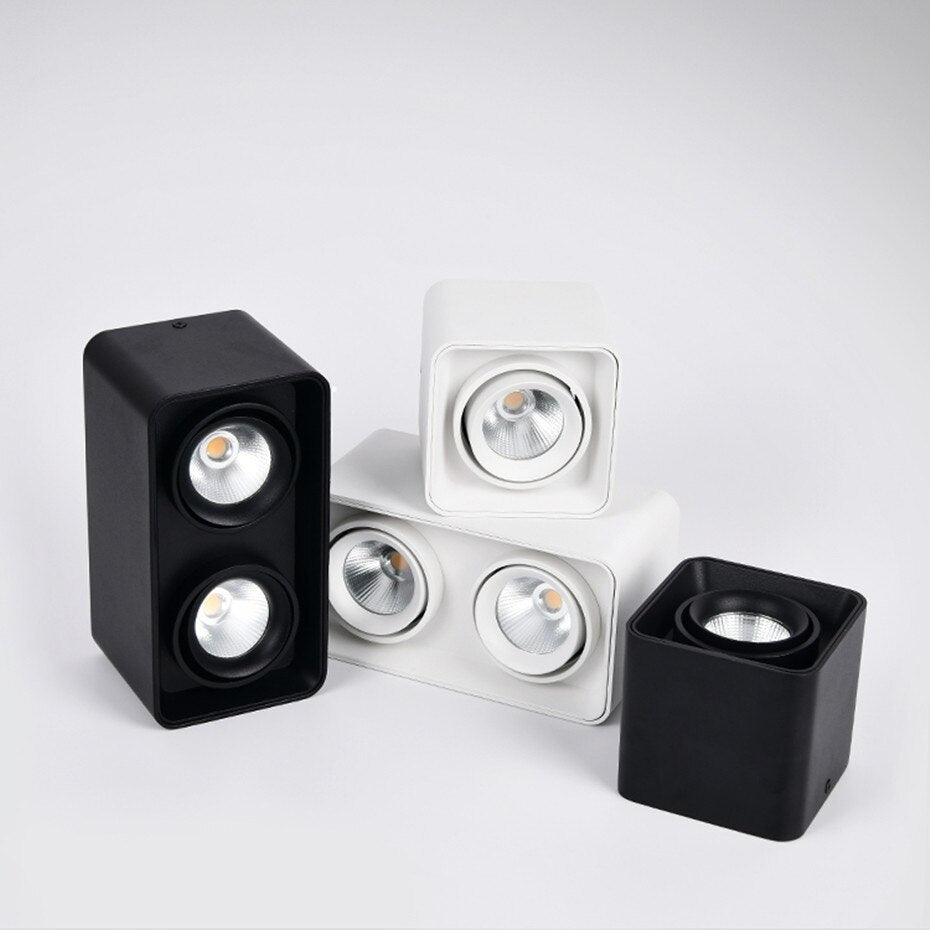 LED Downlight 10W 12W Spot Led Adjustable Ceiling Lamp Surface Mounted Led Spots 220V Dimmable Home Lighting