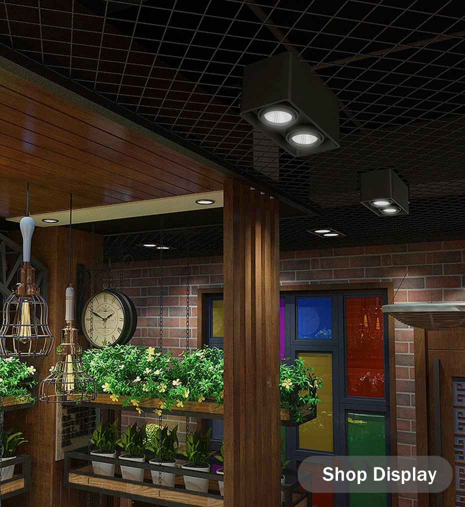 LED Downlight 10W 12W Spot Led Adjustable Ceiling Lamp Surface Mounted Led Spots 220V Dimmable Home Lighting