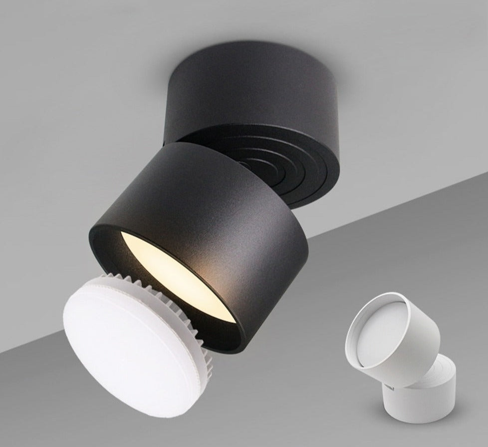 Angle Adjustable Surface Mounted Downlight +Replaceable GX5.3 Bulb 7W 9W 12W Deep Glare Replaceable Light Source Spot Light