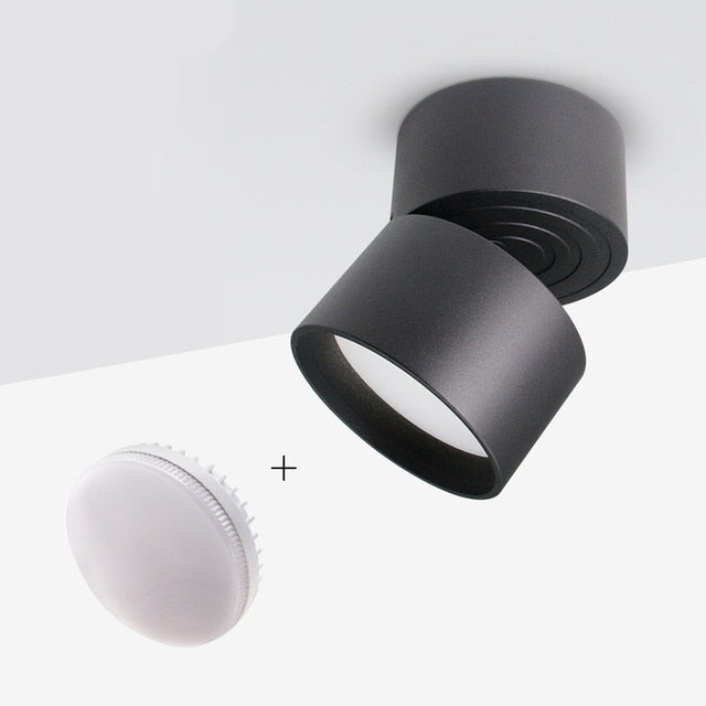 Angle Adjustable Surface Mounted Downlight +Replaceable GX5.3 Bulb 7W 9W 12W Deep Glare Replaceable Light Source Spot Light