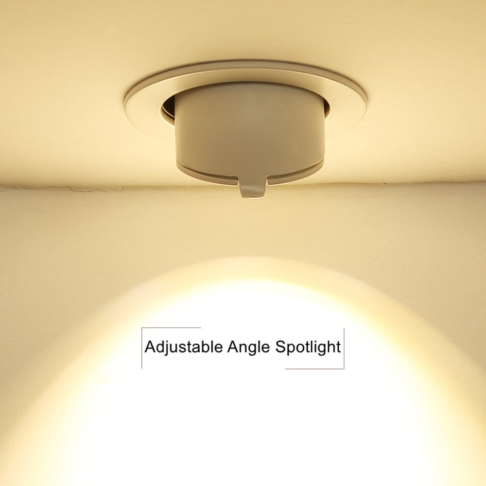 DBF Angle Adjustable LED Downlights 7W 10W 12W 15W 20W Dimmable Ceiling Spot Lights AC85-265V for Living room TV Background