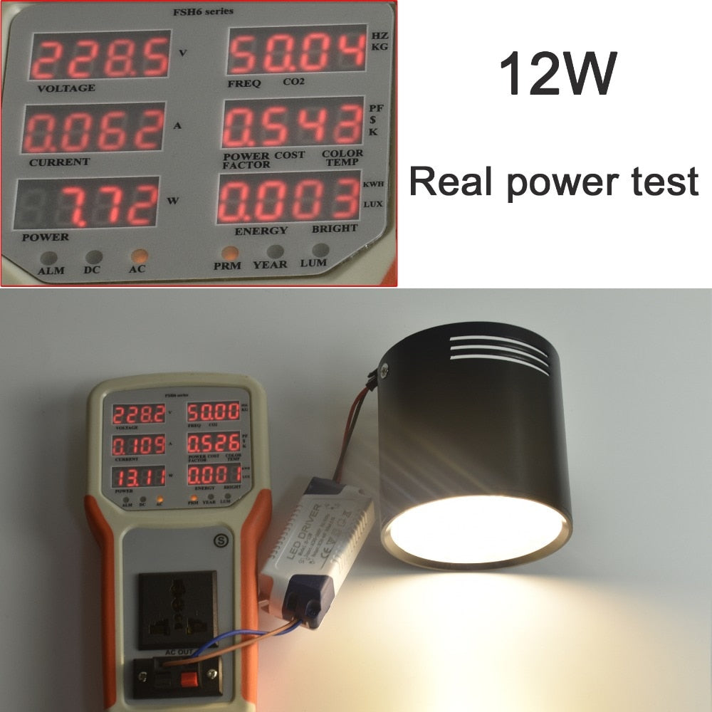 LEDSONLINE LED Downlight 3W mini 5W 7W 12W Round Surface Mounted Ceiling Lamps Spot Light White Black Pure Nature Warm white