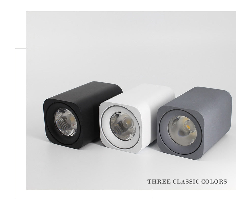 Square LED Surface Mounted Cube Ceiling Downlight for Room/Corridor/Hallway AC85-260V COB Design Spot light