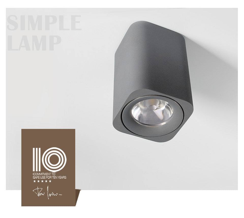 Square LED Surface Mounted Cube Ceiling Downlight for Room/Corridor/Hallway AC85-260V COB Design Spot light