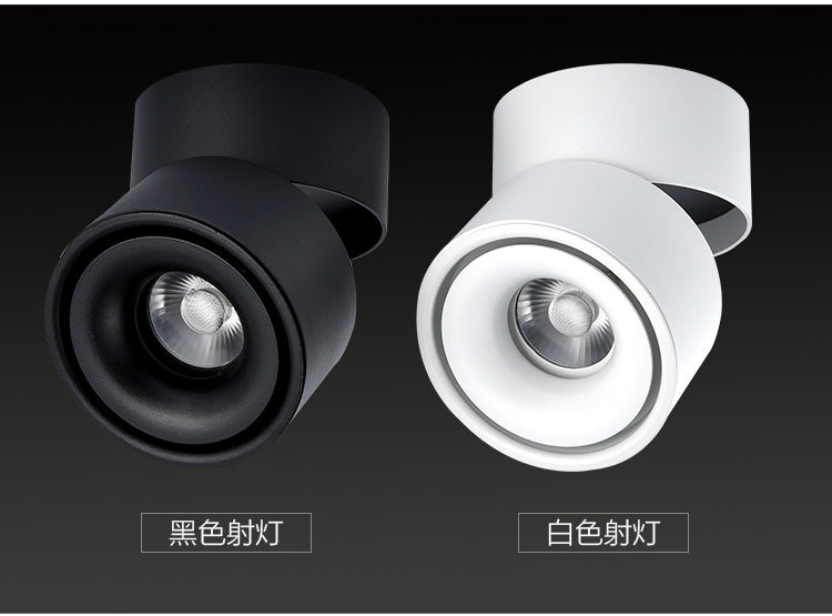 YRANK 10W 15W 20W COB LED Downlights Ceiling Lamps 360 Degree Rotation Adjustable Surface Mounted Dimmable AC110-220V