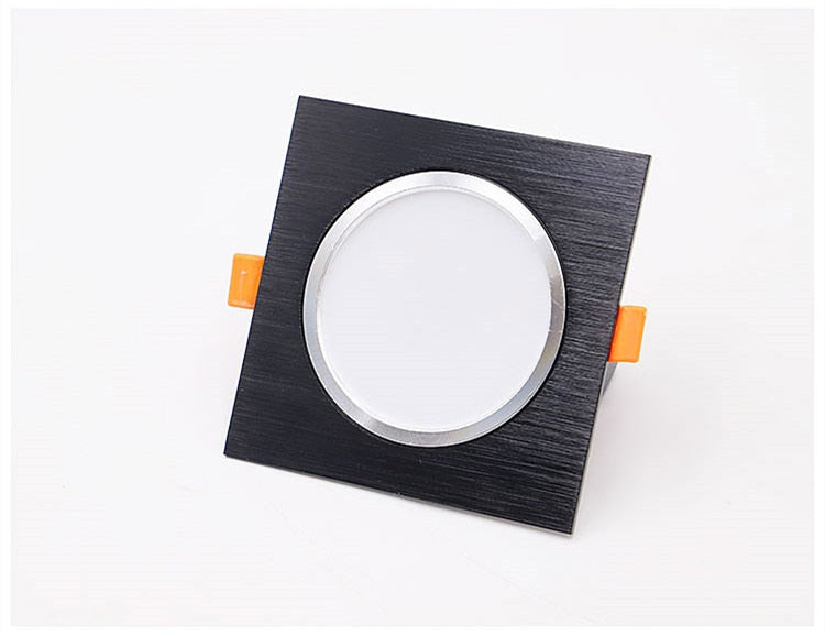 LED Downlights 3W 5W 7W 9W 12W AC85-265V Square Silver Black White LED Ceiling Lamp Down Light for Kitchen Home Indoor Lighting