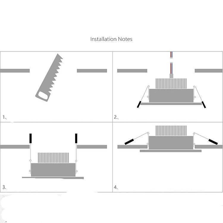 LED Downlights 3W 5W 7W 9W 12W AC85-265V Square Silver Black White LED Ceiling Lamp Down Light for Kitchen Home Indoor Lighting