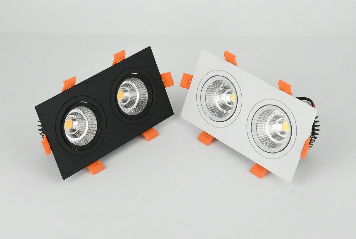 Double square Dimmable Led downlight light COB Ceiling Spotlight 1 PCS 14W 20W 24W 30W LED ceiling recessed Lights Indoor Lighting