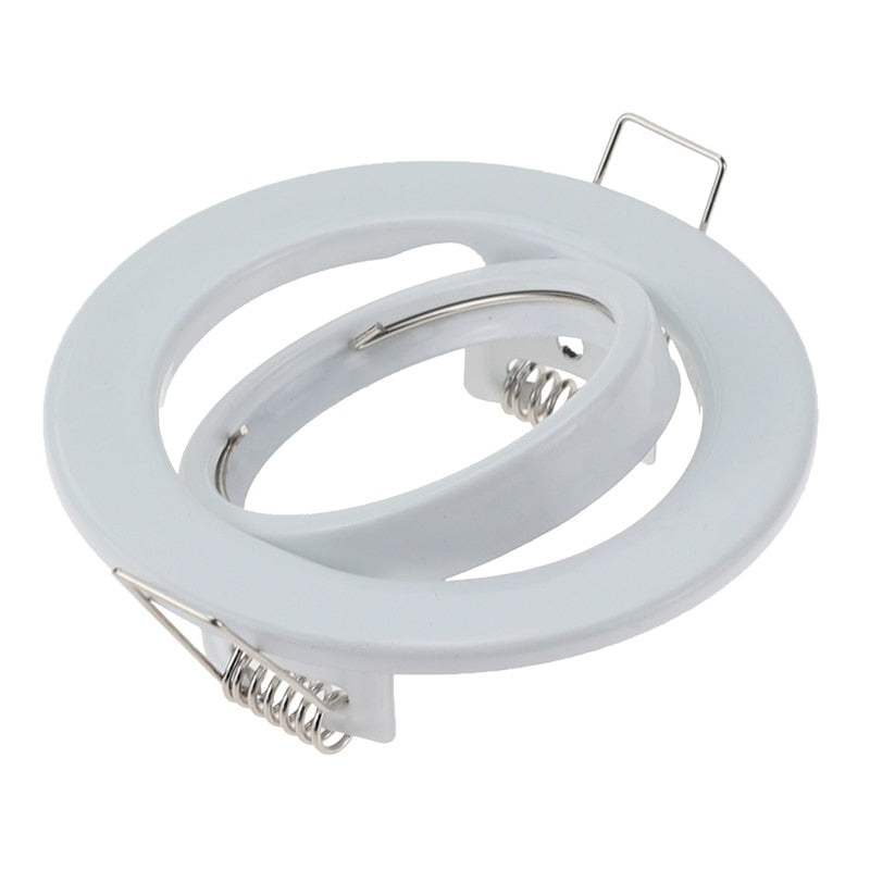 White Round GU10 Surface Mounting Aluminum Frame For Led Fixtures Downlight MR16 Fitting Mounting Ceiling Spot Lights Frame
